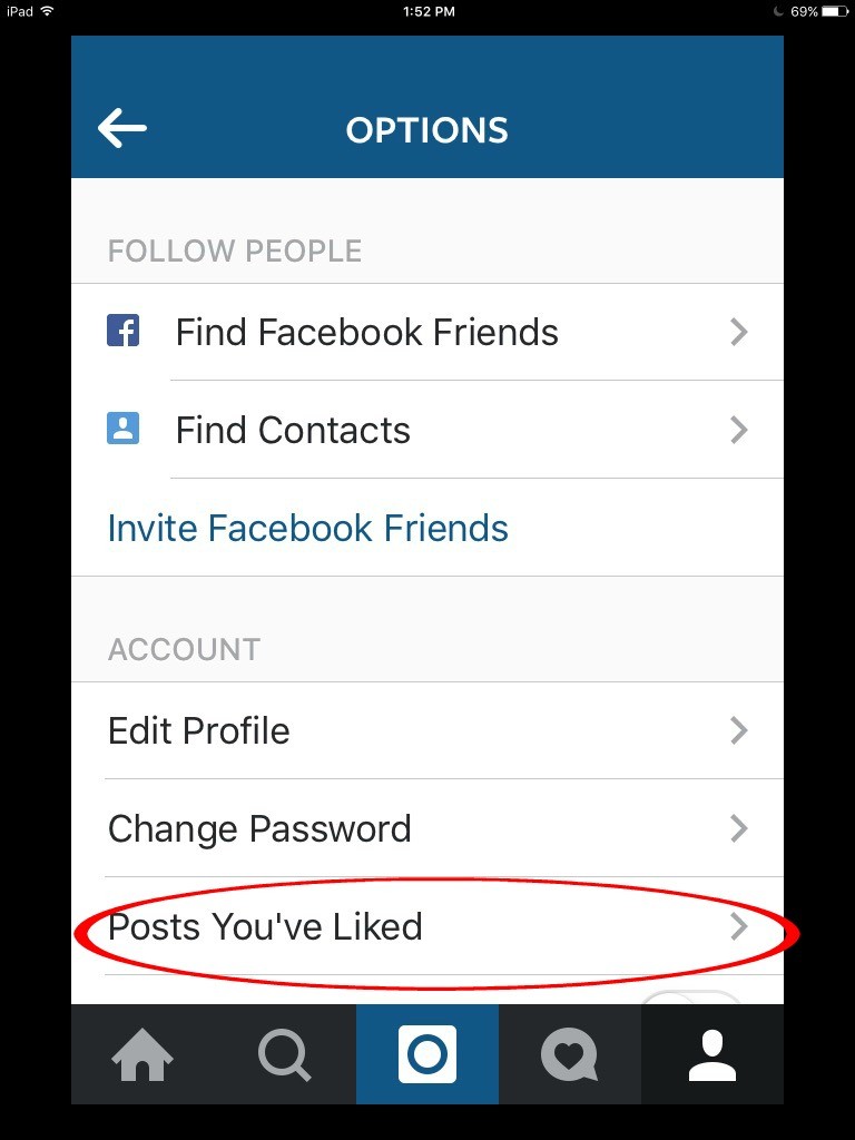 How to find photos you've liked on Instagram